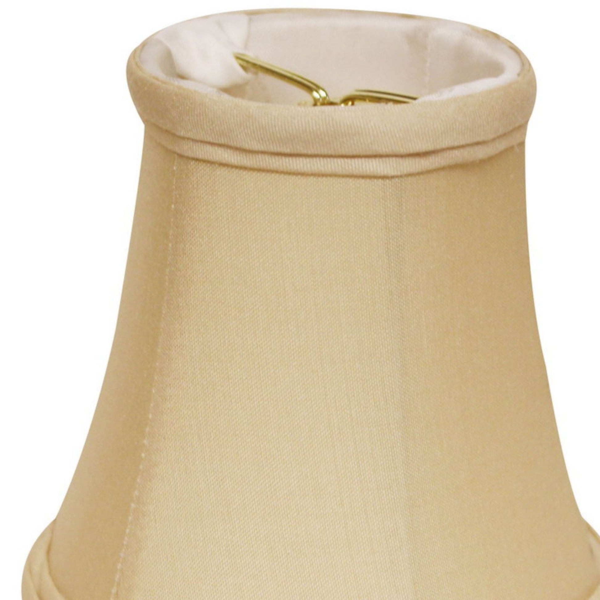 Slant Pure Silk Pongee Chandelier Lampshade With Flame Clip, Natural Set Of 6 Natural Pongee Silk