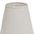 Deep Cone Hardback Lampshade With Washer Fitter, White Fabric Lampshade For Table Lamps, Natural Linen, 9