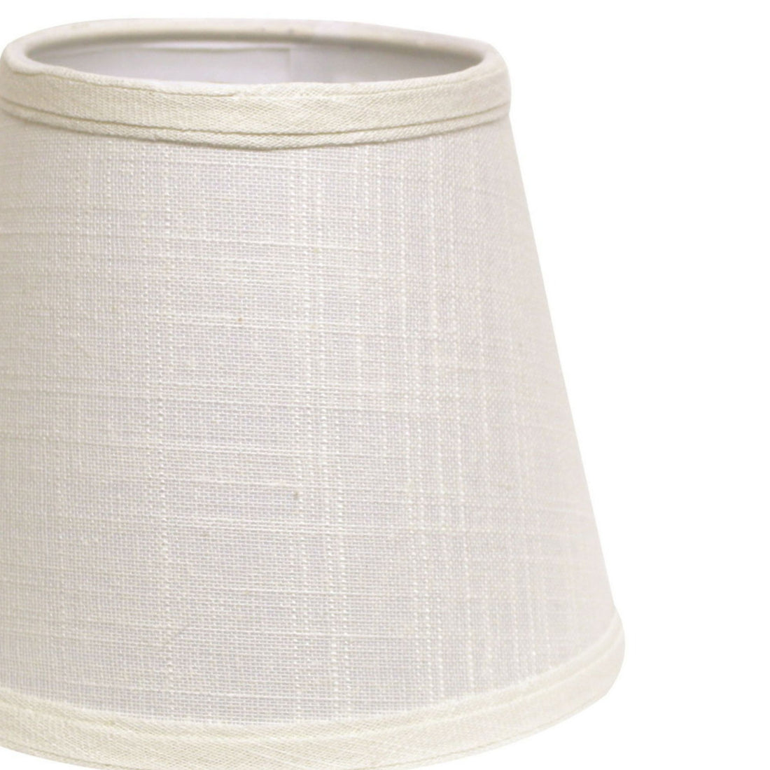 Slant Empire Hardback Lampshade With Washer Fitter, White White Linen