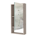 Modesto Medicine Cabinet, One Open Shelf, Mirrored Cabinet With Two Interior Shelves Beige Mdf Engineered Wood