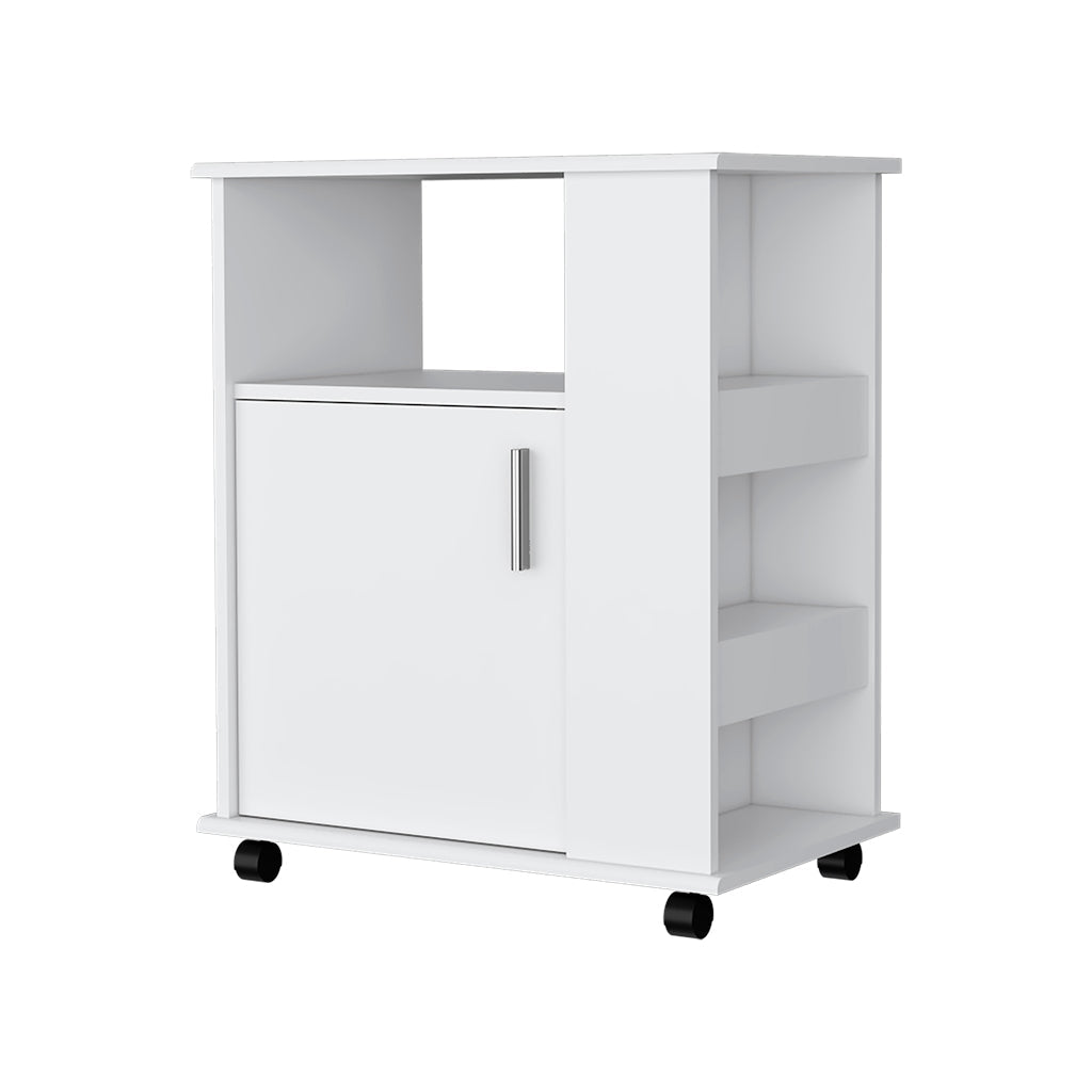 Clayton Kit Lower Microwave Cabinet White Kitchen Modern Mdf Shelves Included Engineered Wood