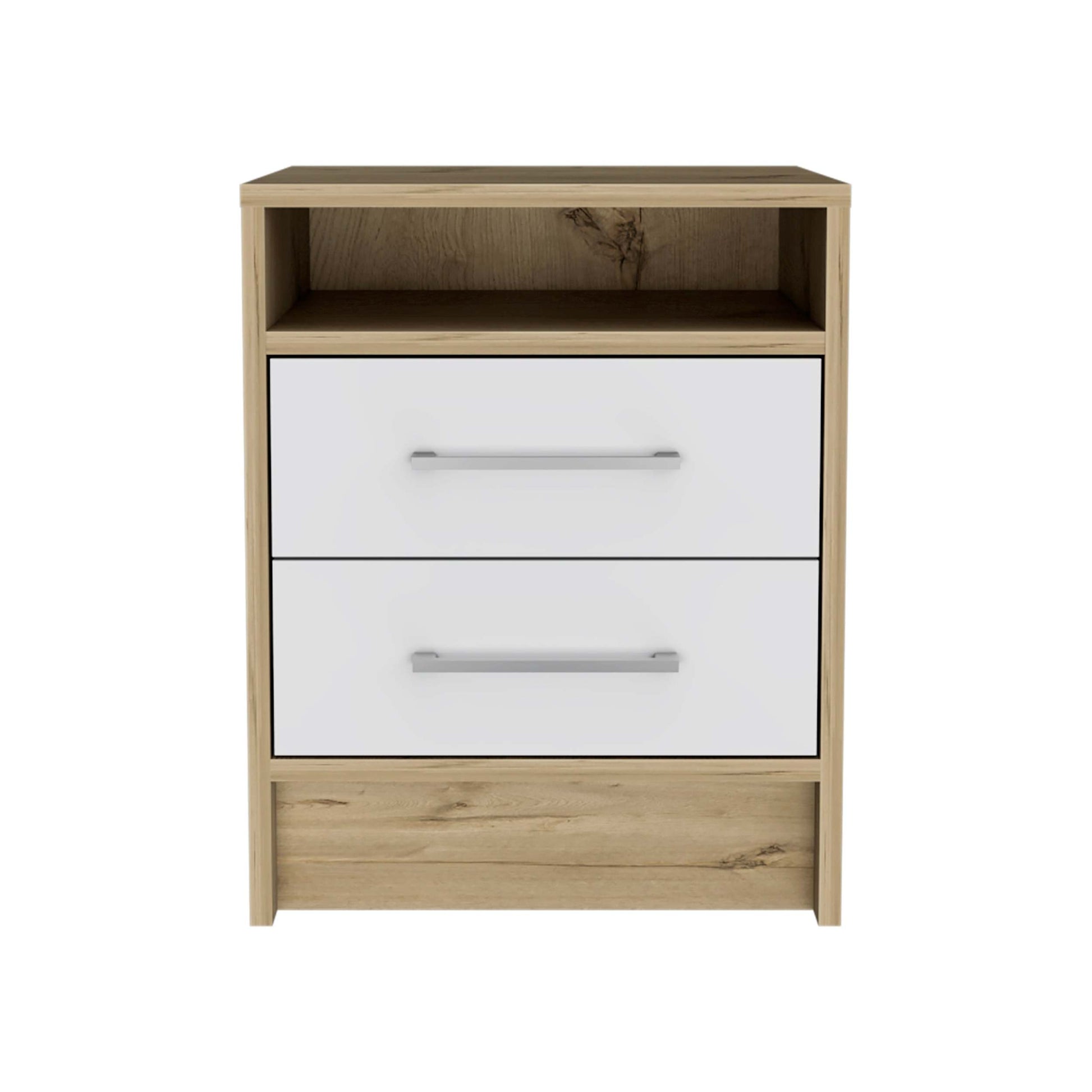 Philadelphia Nightstand, Two Drawers, Concealed Shelf Multicolor Mdf Engineered Wood