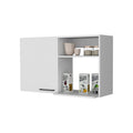 Oklahoma 2 Wall Cabinet, 2 Door Stackable Wall Mounted Storage Cabinet With 2 Side Shelf White Mdf Engineered Wood