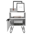 Vienna Nightstand, Shelves, Hairpin Legs Brown Mdf Engineered Wood