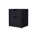 Dillon 2 Drawers Nightstand, Bedside Table With Storage Black 2 Drawers Bedroom Rectangle Modern Shelf Mdf Engineered Wood