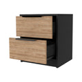 Washington Nightstand, Two Large Drawers Multicolor 2 Drawers Bedroom Rectangle Modern Shelf Mdf Engineered Wood