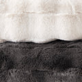 Faux Fur Throw Grey Polyester