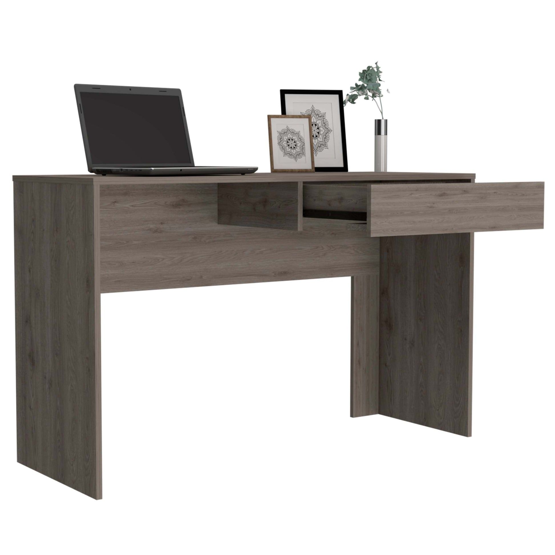 Tampa Writing Computer Desk, One Drawer Black Lockable Drawer Or Cabinet Computer Desk Office American Design,Modern Pine Rectangular Drawers Computer Tables Rectangular Pine Engineered Wood