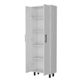 Oklahoma Tall Pantry Cabinet, Cupboard Storage Organizer With 5 Shelf White Mdf Engineered Wood