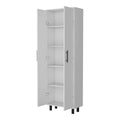 Oklahoma Tall Pantry Cabinet, Cupboard Storage Organizer With 5 Shelf White Mdf Engineered Wood