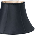 Slant Transitional Oval Softback Lampshade With Washer Fitter, Black With Bronze Lining Black Shantung