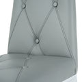 Modern Style Glass Table, Elegant Transparent Design, Durable Support Base, Solid, Selected Materials Made Of Furniture Display Fashion, Suitable For The Living Room Set Of 5 Grey Silver Seats 4 Mdf Glass