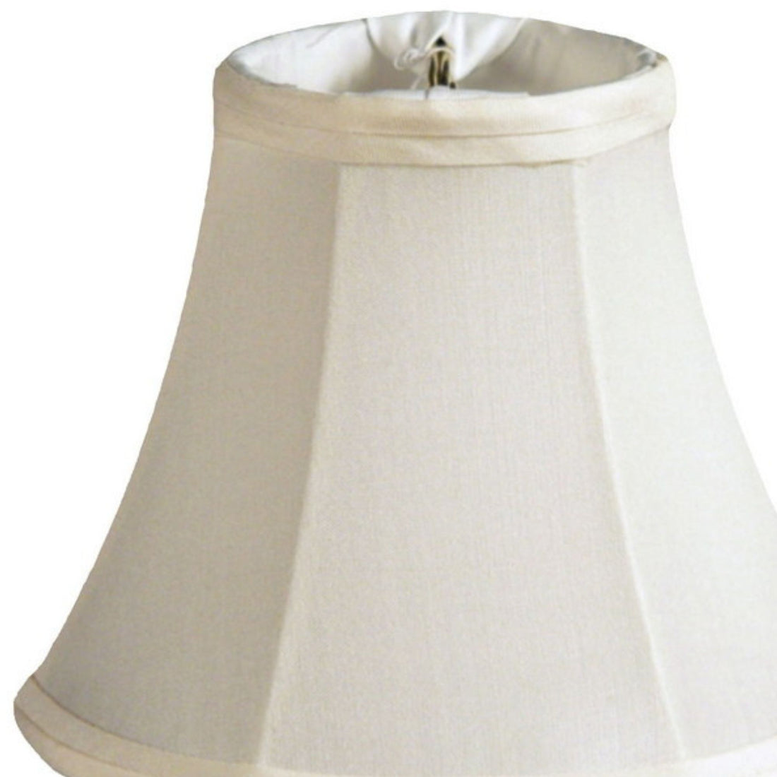 Slant Pure Silk Pongee Chandelier Lampshade With Flame Clip, Egg Set Of 6 White Pongee Silk