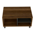 Lisboa Coffee Table, Four Casters, Three Shelves Multicolor Mdf Engineered Wood