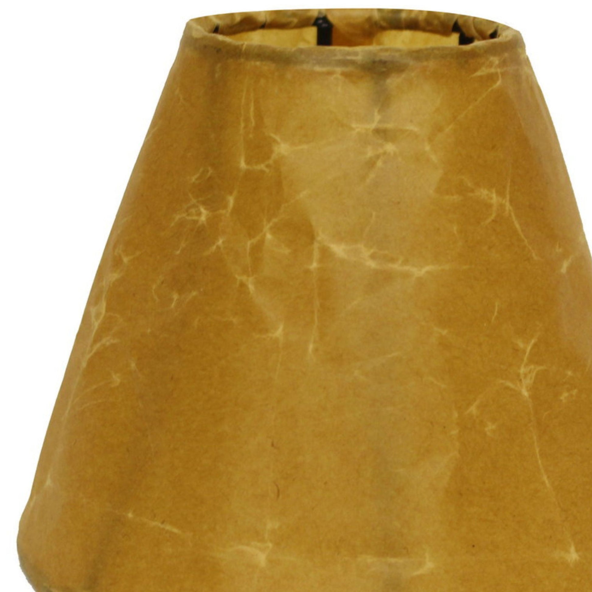 Slant Crinkle Paper Empire Chandelier Lampshade With Flame Clip, Brown Set Of 6 Brown Crinkle Oil Paper