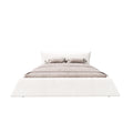 King Size Upholstered Platform Bed With Special Shaped Velvet Headboard, Metal & Solid Wood Frame,Cream Box Spring Not Required King Cream Pine Velvet Velvet
