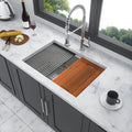 Single Bowl Undermount Workstation Kitchen Sink 27