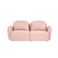 Living Room Furniture Lazy Sofa Loveseat Teddy Fabric Pink Pink Foam Teddy