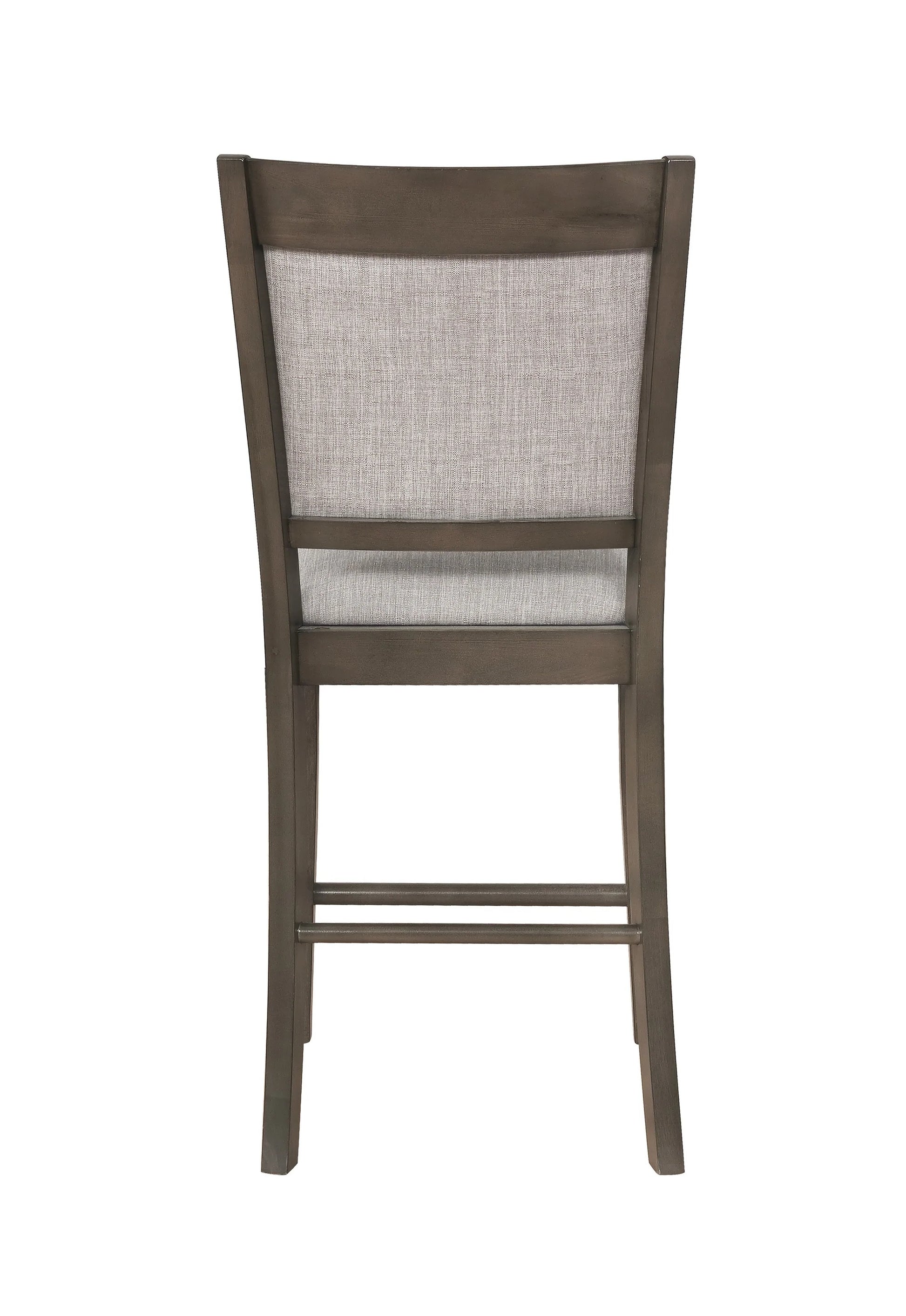 5Pc Dining Set Contemporary Farmhouse Style Counter Height W 20 Inch Lazy Susan Gray Finish Fabric Upholstered Chairs Wooden Wood Veneers Solid Wood Dining Room Furniture Upholstered Chair Wood Gray Seats 4 Wood Dining Room