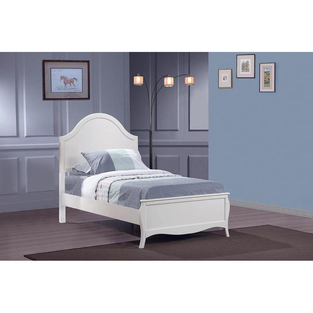 White Twin Panel Bed Box Spring Required Twin White Wood White Bedroom Coastal Poplar Panel Wood