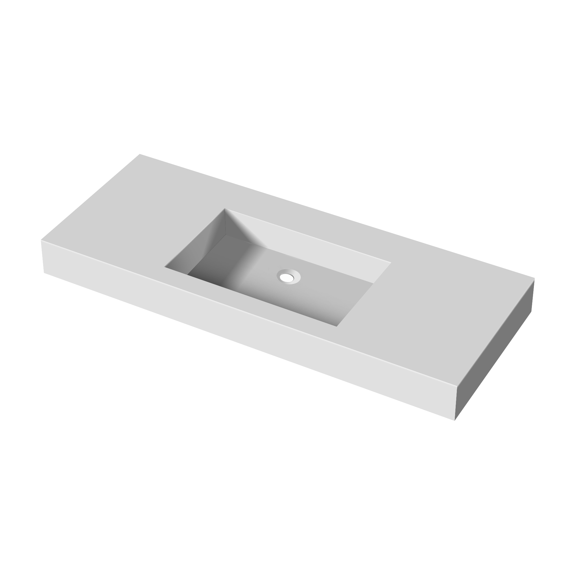 48Inch Solid Surface Single Basin With Mounting Screw White Bathroom Classic,Luxury,Modern Solid Surface Solid Surface