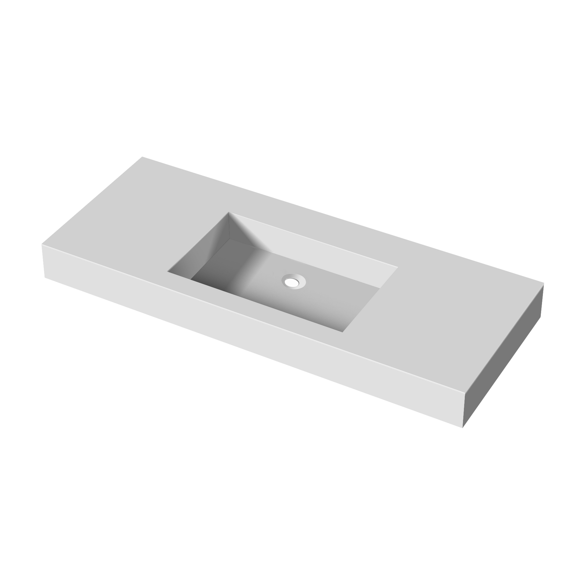 48Inch Solid Surface Single Basin With Mounting Screw White Bathroom Classic,Luxury,Modern Solid Surface Solid Surface