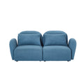 Living Room Furniture Lazy Sofa Loveseat Teddy Fabric Blue Blue Foam Teddy