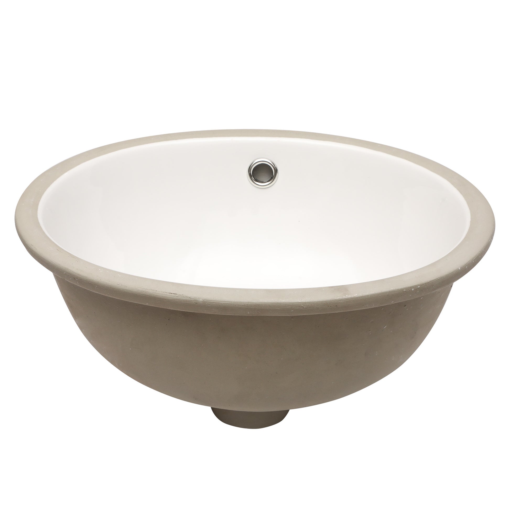 16.5"X13.4" White Ceramic Oval Undermount Bathroom Sink With Overflow White Ceramic