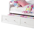 White Twin Daybed With Trundle Box Spring Not Required Twin White Wood White Bedroom Transitional Pine Wood