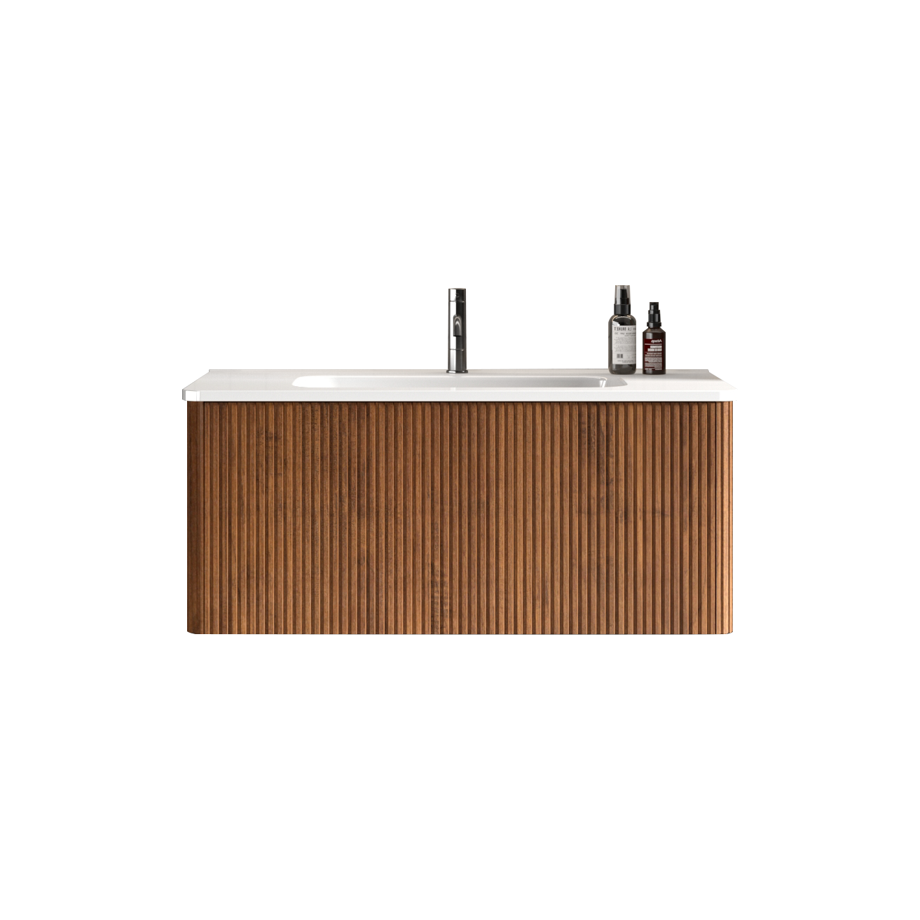 Bb0930Y331, Integrated White Ceramic Basin With Three Predrilled Faucet Holes, Faucet And Drain Assembly Not Included Gloss White Bathroom Modern Ceramic