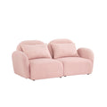 Living Room Furniture Lazy Sofa Loveseat Teddy Fabric Pink Pink Foam Teddy