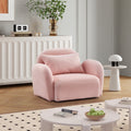 Living Room Furniture Lazy Sofa Chair Teddy Fabric Pink Pink Foam Teddy