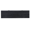 4 Door Retro Sideboard With Adjustable Shelves, Two Large Cabinet With Long Handle, For Living Room And Dining Room Black Black Mdf