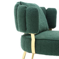 Coolmore Boucle Accent Chair Modern Upholstered Armchair Tufted Chair With Metal Frame, Single Leisure Chairs For Living Room Bedroom Emerald Boucle