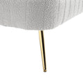 Coolmore Polyester Accent Sofa Modern Upholstered Armsofa Tufted Sofa With Metal Frame, Single Leisure Sofa For Living Room Bedroom Office Balcony Gray Boucle