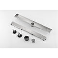 28 Inches Linear Shower Drain, Included Hair Strainer And Leveling Feet Brushed Nickel Stainless Steel