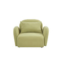 Living Room Furniture Lazy Sofa Chair Teddy Fabric Light Green Light Green Foam Teddy