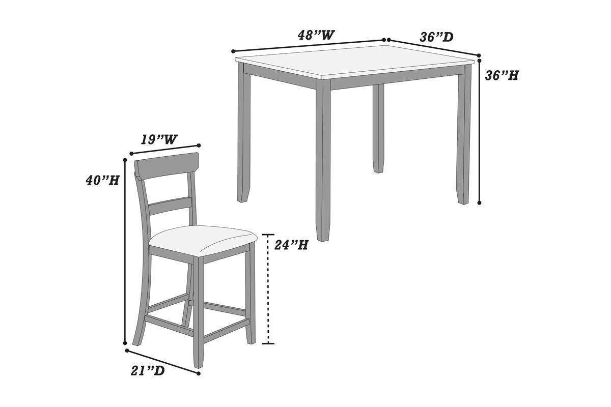 Classic Stylish Gray Natural Finish 5Pc Counter Height Dining Set Kitchen Wooden Top Table And Chairs Cushions Seats Ladder Back Chair Dining Room Gray Wood Dining Room Rectangular Dining Table With Chair Upholstered Chair Wood Natural Grey Ladder Back