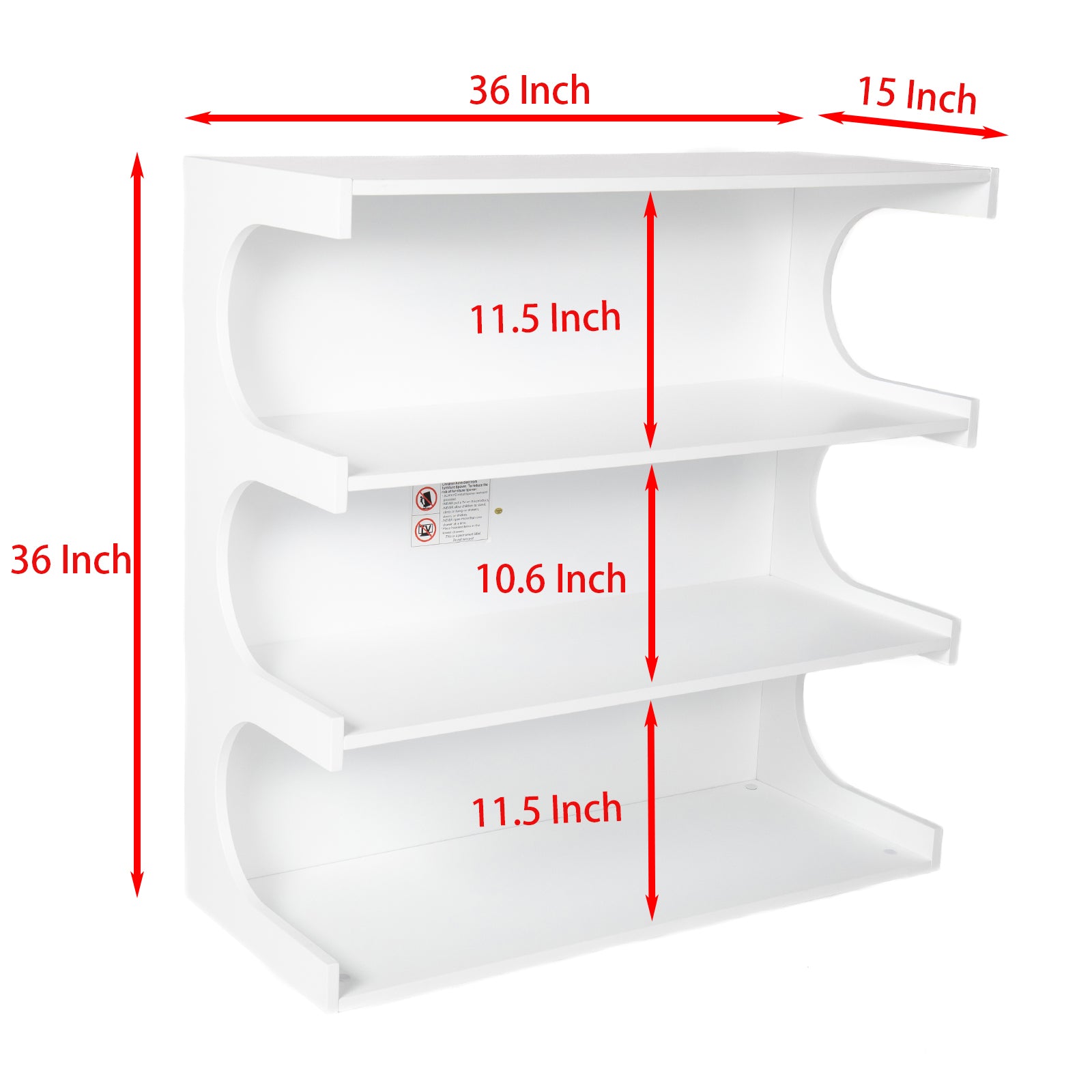 Multifunctional 4 Tier White Book Shelf & Coffee Table For Living Room Bedroom Dining Room Study Entryway, Creative Furniture Floor Bookshelf, Minimalist Organizer Storage Shelves White Mdf