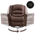 Massage Rocker Recliner Chair Rocking Chairs For Adults Oversized With Usb Charge Port Soft Features A Manual Massage And Heat.Brown Brown Faux Leather Manual Push Button Metal Soft Heavy Duty Square Arms Foam Metal & Wood