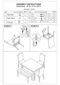 Classic Stylish 5Pc Dining Set Kitchen Dinette Faux Marble Top Table Bench And 3X Chairs White Faux Leather Cushions Seats Dining Room Upholstered Chair White Solid Back Seats 4 Wood Dining Room 48 Inches Contemporary,Modern,Transitional 4 Leg