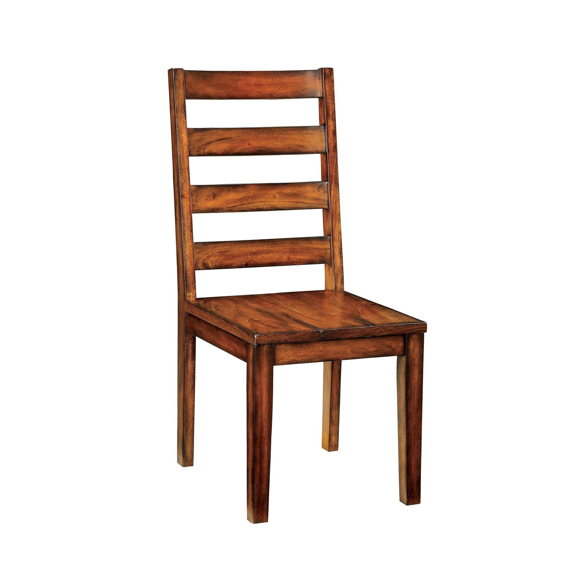 Tobacco Oak Finish Solid Wood Industrial Style Kitchen Set Of 2 Dining Chairs Ladder Back Chairs Dining Room Furniture Oak Dining Room Contemporary,Industrial Ladder Back Solid Wood