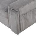Upholstery Sleeper Sectional Sofa With Storage Bags And 2 Cup Holders On Arms Gray Wood Cushion Back Square Arms Polyester 3 Seat