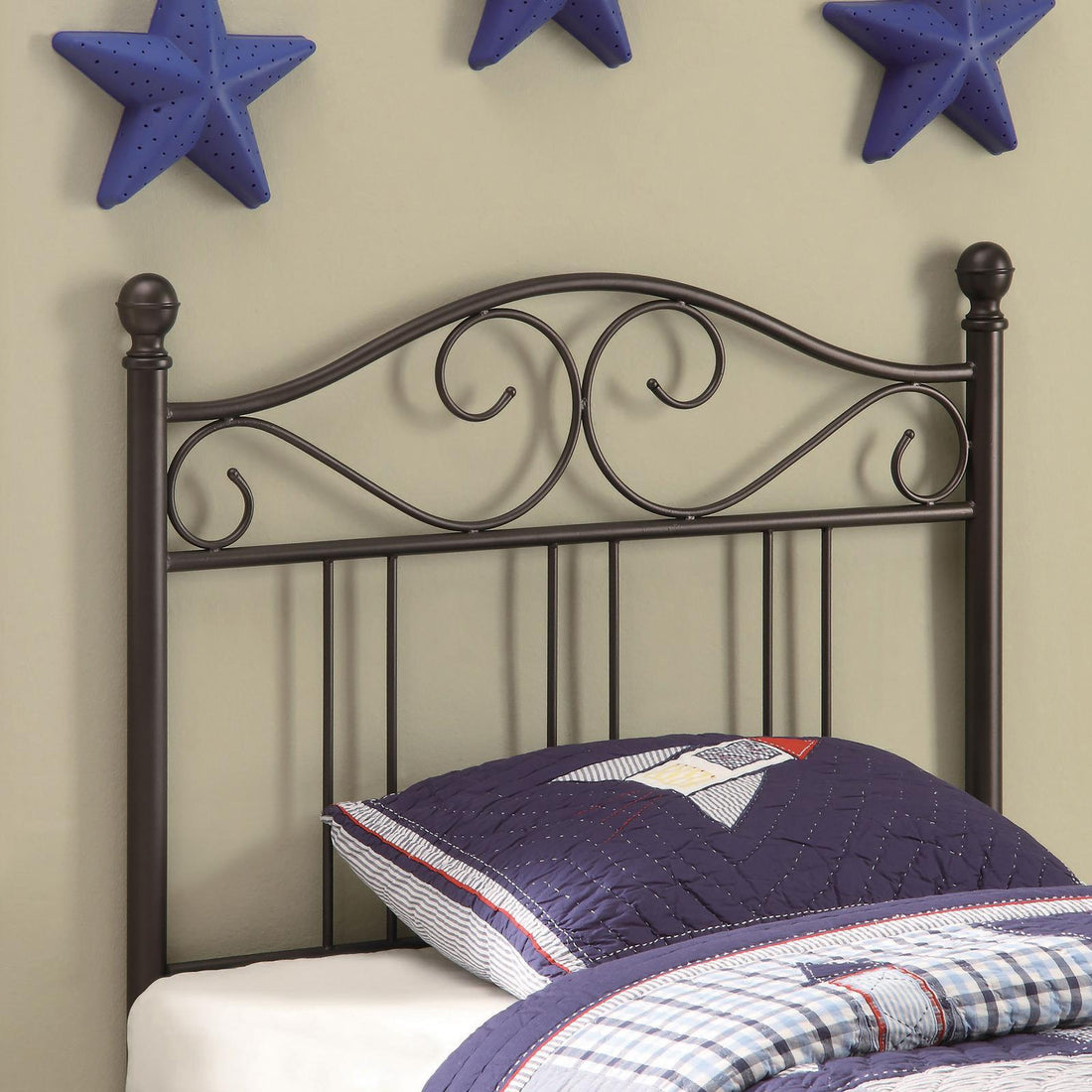 Dark Bronze Metal Twin Headboard Bronze Metal Bedroom Transitional Metal