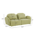 Living Room Furniture Lazy Sofa Loveseat Teddy Fabric Light Green Light Green Foam Teddy