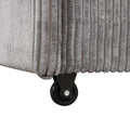 Upholstery Sleeper Sectional Sofa With Storage Bags And 2 Cup Holders On Arms Gray Wood Cushion Back Square Arms Polyester 3 Seat