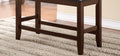 Farmhouse Style 1Pc Brown Espresso Counter Height Bench Footrest Faux Leather Upholstered Seat Wooden Furniture Espresso Faux Leather Dining Room Rectangular Brown Contemporary,Transitional Wood