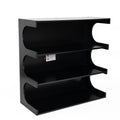 Multifunctional 4 Tier Black Book Shelf & Coffee Table For Living Room Bedroom Dining Room Study Entryway, Creative Furniture Floor Bookshelf, Minimalist Organizer Storage Shelves Black Mdf