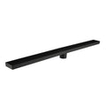 32 Inches Linear Shower Drain, Included Hair Strainer And Leveling Feet Matt Black Stainless Steel