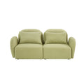 Living Room Furniture Lazy Sofa Loveseat Teddy Fabric Light Green Light Green Foam Teddy